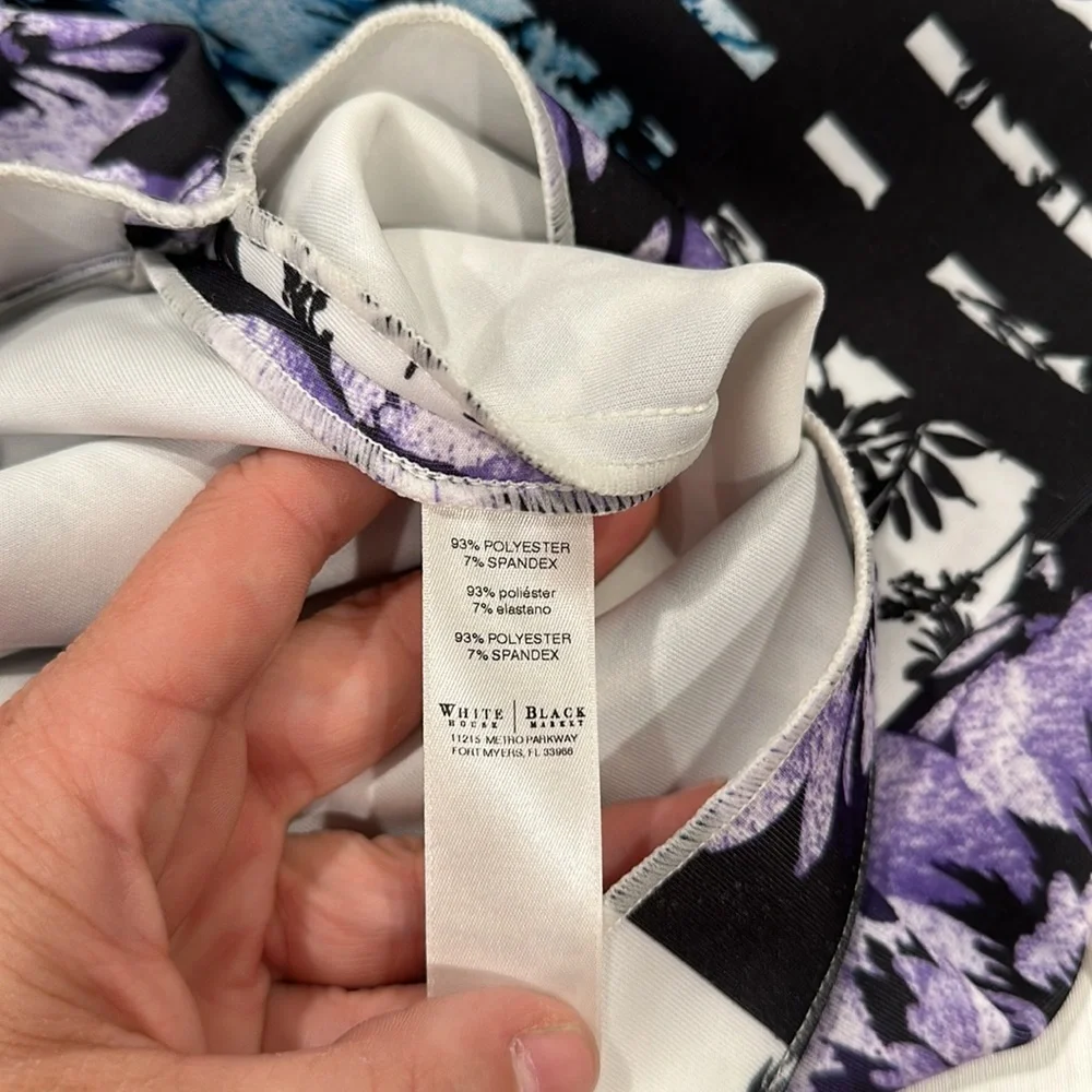 White House Black Market Floral Skirt